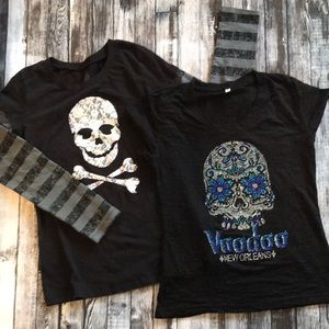NWOT Skulls Tops